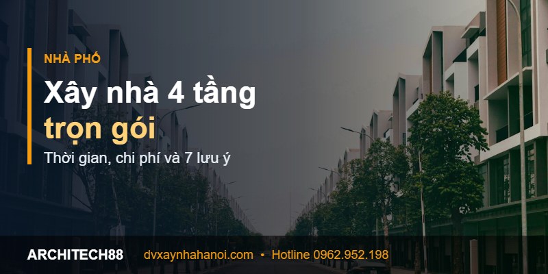 xây nhà 4 tầng trọn gói